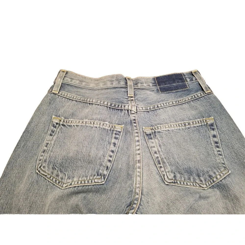 AMO Sophie Crop Jeans Women 25 Runaway Destroy Fray Hem Anthropologie (28x26.5)